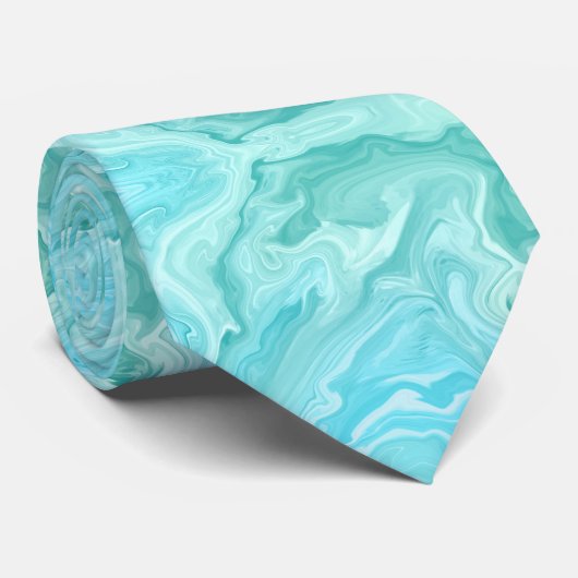 青い大理石のパターン ネクタイ (ロール)