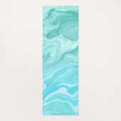 青い大理石のパターン ヨガマット (裏面)