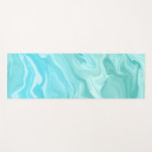 青い大理石のパターン ヨガマット (正面(横))