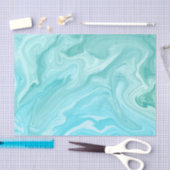 青い大理石のパターン 薄葉紙 (クラフト)