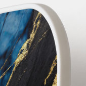 青い大理石のパターン(金ゴールド) ピックルボールラケット (左詳細)