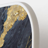 青い大理石のパターン(金ゴールド) ピックルボールラケット (左詳細)