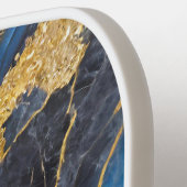 青い大理石のパターン(金ゴールド) ピックルボールラケット (左詳細)