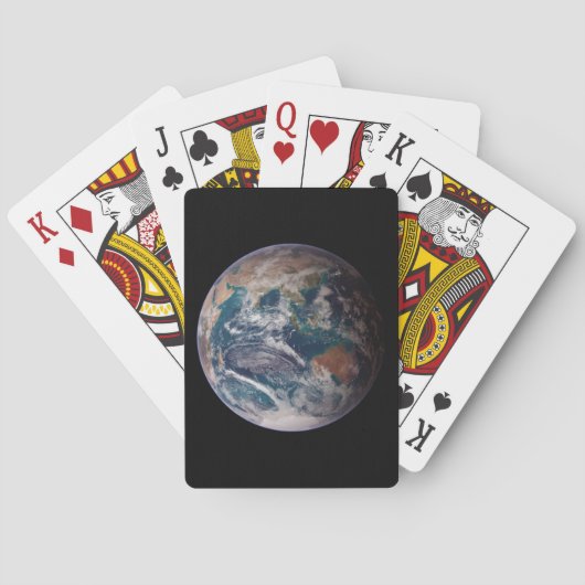 青い大理石の地球（東半球） トランプ (裏面)