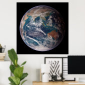 青い大理石の地球（東半球） ポスター (ホームオフィス)