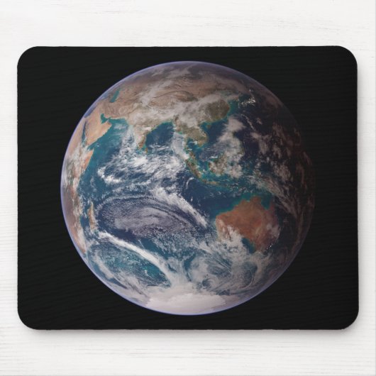 青い大理石の地球(東半球) マウスパッド (正面)