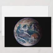 青い大理石の地球（東半球） 便箋 (正面/裏面)