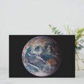 青い大理石の地球（東半球） 便箋 (スタンド正面)