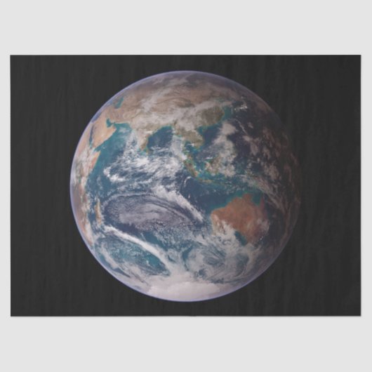 青い大理石の地球（東半球） 薄葉紙 (正面)