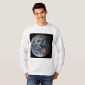 青い大理石の地球（東半球） Tシャツ (正面フル)