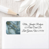 青い大理石の宝石（紫） ラベル (インサイチュ)