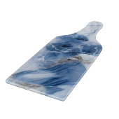 青い大理石の抽象芸術沿岸パターン カッティングボード (角)