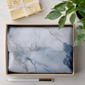 青い大理石の抽象芸術沿岸パターン 薄葉紙 (ギフト)