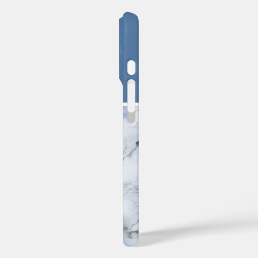 青い大理石の抽象芸術沿岸パターン Case-Mate iPhoneケース (裏面 / 左)