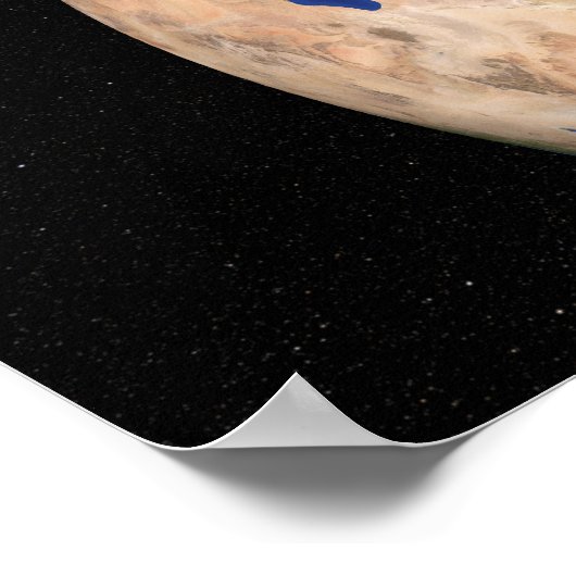 青い大理石の次世代の地球 ポスター (角)