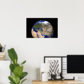 青い大理石の次世代の地球 ポスター (ホームオフィス)