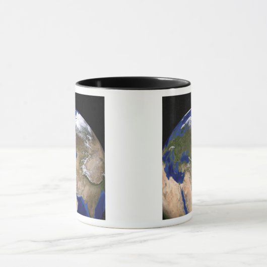 青い大理石の次世代の地球 マグカップ (中央)