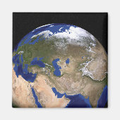 青い大理石の次世代の地球 マグネット (正面)