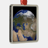 青い大理石の次世代の地球 メタルオーナメント (右)