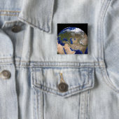 青い大理石の次世代の地球 缶バッジ (インサイチュ)