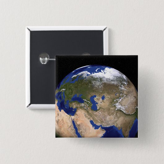 青い大理石の次世代の地球 缶バッジ (正面&裏面)