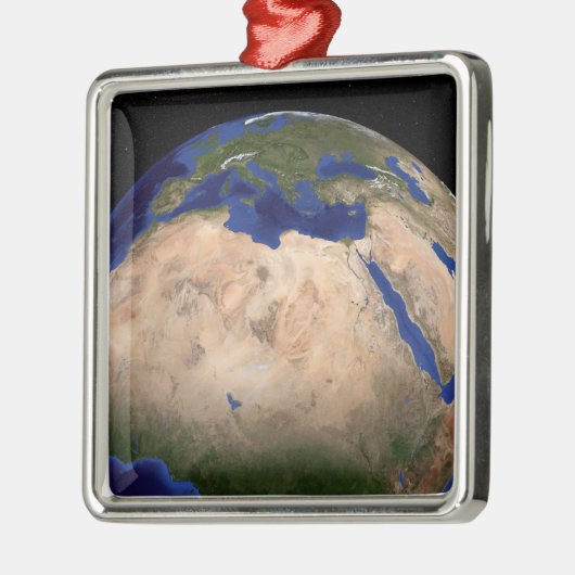 青い大理石の次世代地球3 メタルオーナメント (左)