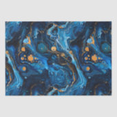 青い大理石の注絵を描水玉テクスチャ 薄葉紙 (正面)