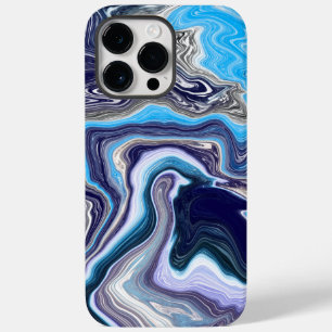 青い大理石の流体アート Case-Mate iPhone 14 PRO MAXケース