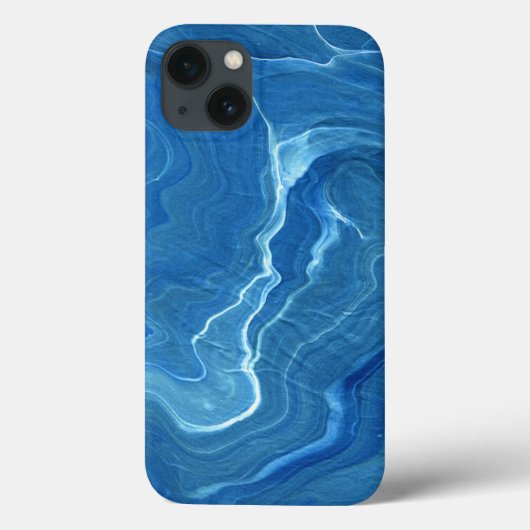 青い大理石の瑪瑙の抽象化 Case-Mate iPhoneケース (裏面)