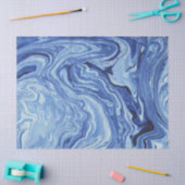 青い大理石の瑪瑙の渦巻の石のギフト用包装紙のティッシュ 薄葉紙 (クラフト)