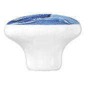 青い大理石の瑪瑙の渦巻の石の陶磁器のノブの引き セラミックノブ (側面)