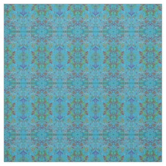 青い大理石の絵画パターン生地 ファブリック