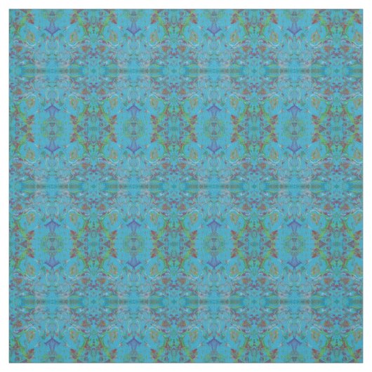 青い大理石の絵画パターン生地 ファブリック (見本)