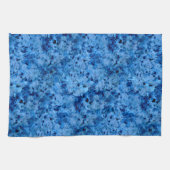青い大理石の装飾パターン(の模様が)あるキッチン キッチンタオル (横)
