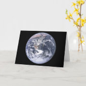 "青い大理石の"地球はアポロ17からようです カード (黄色い花)