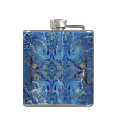 青い大理石のHorusの銀製のエジプトの目 フラスク (裏面)