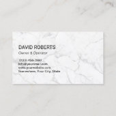 青い大理石を詳述するハウスクリーニングサービス 名刺 (裏面)