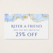 青い大理石インクの紹介カード (正面)