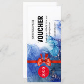 青い大理石ギフト伝票証明書 (正面/裏面)