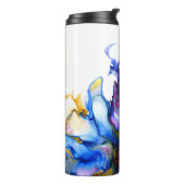 青い大理石ゲート流体アート タンブラー (回転左)