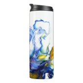 青い大理石ゲート流体アート タンブラー (回転右)