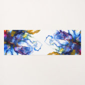 青い大理石ゲート流体アート ヨガマット (裏面(横))