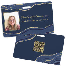 青い大理石ゲートQRコード写真ID名