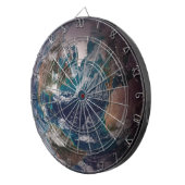 青い大理石地球（西半球） ダーツボード (正面右)