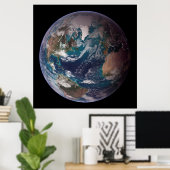 青い大理石地球（西半球） ポスター (ホームオフィス)