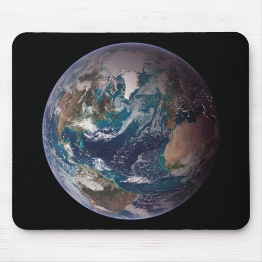 青い大理石地球（西半球） マウスパッド (正面)