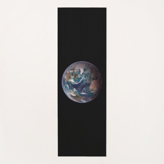 青い大理石地球（西半球） ヨガマット (正面)