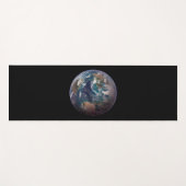 青い大理石地球（西半球） ヨガマット (正面(横))