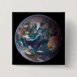 青い大理石地球（西半球） 缶バッジ