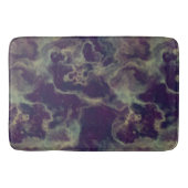 青い大理石抽象芸術 バスマット (正面)